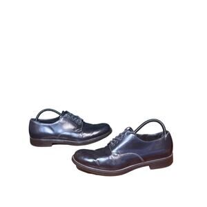 Prada Black Nero Leather Mens Oxford size 8